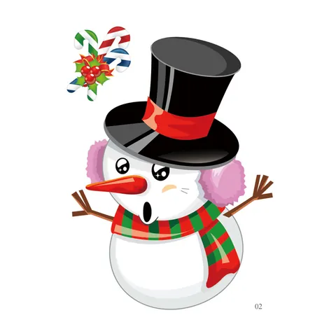 Christmas Static Window Stickers DIY Santa Claus Snowman Reindeer Static Cling Decals For Glass Door Refrigerator Decoration