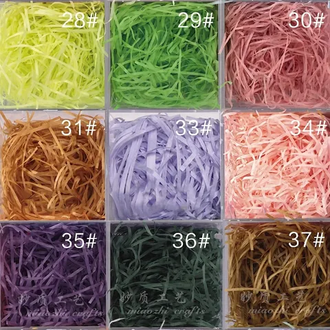 Raffia Shredded Paper Gift Box Filler Crinkle Cut Paper For Wrapping Packaging Decorations Wedding Party Anniversary Decor