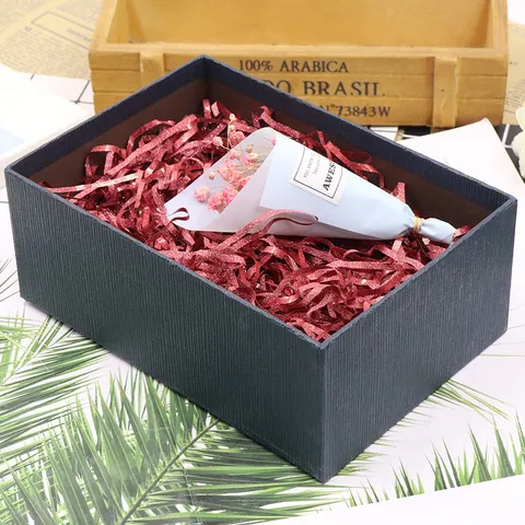 Glitter Raffia Shredded Paper For Gift Box Filler Sparkling Metallic Shreds For Valentine's Day Birthday Wedding Party Gift Packing Accessories