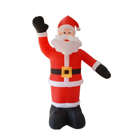 1.8m Inflatable Santa Claus Christmas Decoration Outdoor Yard Prop With Built-in Fan Waving Santa Holiday Party Decor Oxford Cloth