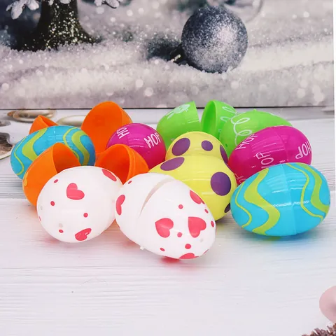 Πασχαλινά Ανοιγόμενα Πλαστικά Αυγά Πολύχρωμα Διακοσμητικά Γεμιστά Κελύφη Αυγών για Παιδικές Χειροτεχνίες DIY Διακόσμηση Πάρτι