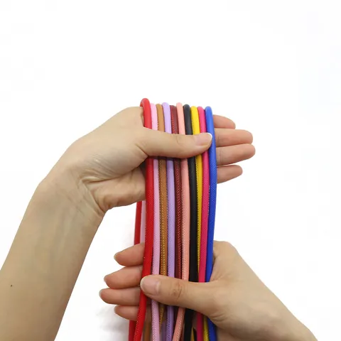 Saffiano Pattern Synthetic Leather Stitched Cord For DIY Keychain Bag Pendant Ornament Making Handmade Jewelry Materials