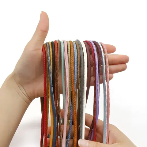 F811 DIY Stitched Round Faux Leather Cord Matte Frosted Retro Texture Jewelry Making Wire For Handmade Bracelet Necklace Crafting Supplies