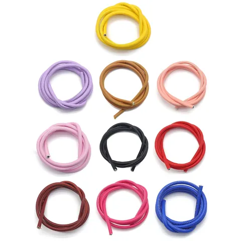 Saffiano Pattern Synthetic Leather Stitched Cord For DIY Keychain Bag Pendant Ornament Making Handmade Jewelry Materials