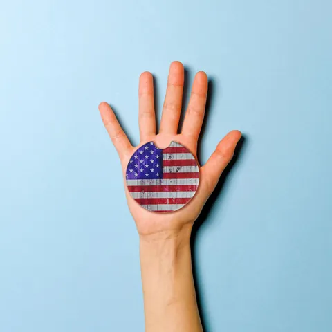 2 Piece Set Western Sporty Acrylic Car Coaster American Flag Leopard Print Coaster For Cup Holder Automotive Accessories