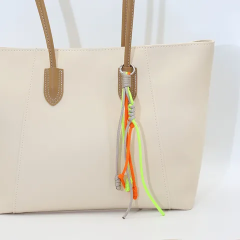Bohemian Handgewebter Schlüsselanhänger Polyester Seil Quaste Tasche Charm Mit Metallring Ethno Stil Schlüsselring Damen Geschenk