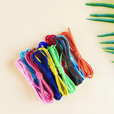 Korean Velvet Faux Suede Cord Embossed PU Ribbon DIY Jewelry Making Accessories Shoelaces Clothing Decoration Material Roll