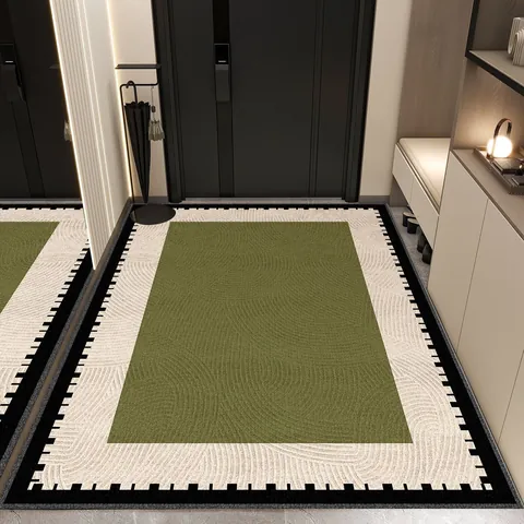 French Style Loop Pile Entrance Door Mat Non-Slip Washable Geometric Indoor Rug For Hallway Kitchen Modern Home Decor Floor Mat
