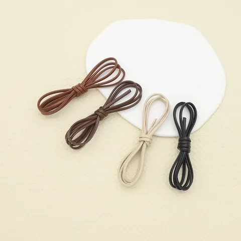Vintage Retro PU Leather Cord Flat Pressed Strip For Necklace Bracelet DIY Jewelry Making Accessories Handmade Craft Material