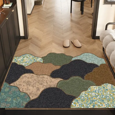 Retro Mid Century Modern Entree Deurmat PVC Zijden Lus Antislip Stofverwijdering Tapijt Voor Huis Voordeur Vloermat