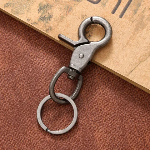 Vintage Legering Sleutelhanger Creatieve Sleutel Hanger Voor Mannen Vrouwen Retro Brons Zilver Karabijnsluiting Cadeau