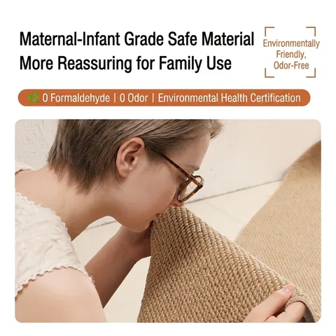 Sisal-Look Entrance Door Mat Polypropylene Machine Woven Dust Removal Anti-Slip Cuttable Minimalist Indoor Floor Mat Porch Rug