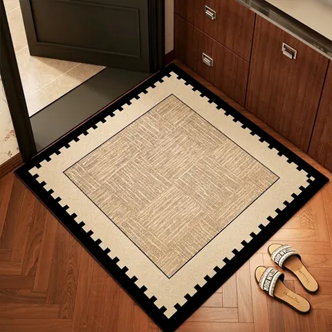 Square Absorbent Technical Cloth Floor Mat Non-Slip Quick Drying Diatom Mud Foot Mat For Bathroom Kitchen Entryway Home Decor