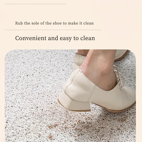 Vintage Mid-Century PVC Coil Door Mat Non-Slip Dirt Trapping Entrance Rug For Home Hallway Cuttable Welcome Indoor Floor Mat
