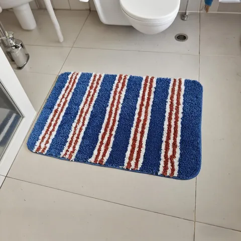 Modern Minimalistisch Gestreept Getuft Badmat Zacht Absorberend Antislip Gevlokt Polyester Vloerkleed Voor Badkamer Decoratie