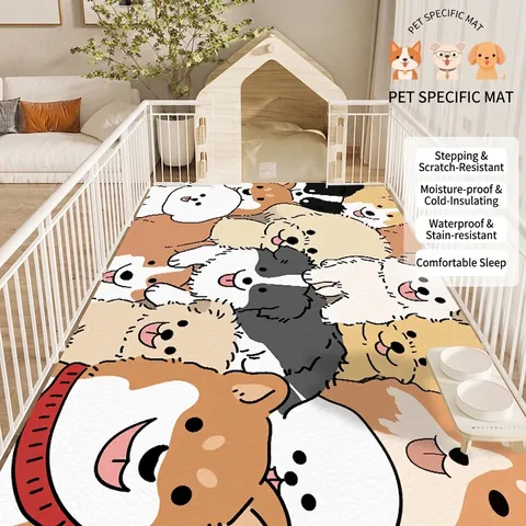Tappetino Per Recinzione Per Animali In Pelle PVC Impermeabile Antiscivolo Motivo Animale Lavabile Durevole