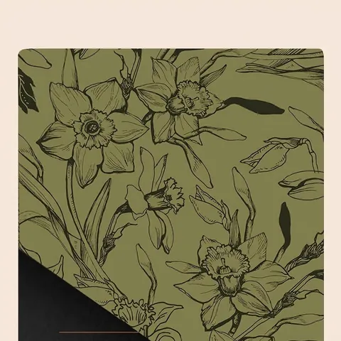 Luxury Green Kitchen Mat Non-slip Oil-proof Absorbent Diatomaceous Mud Floor Rug Botanical Floral Print Washable PVC Carpet