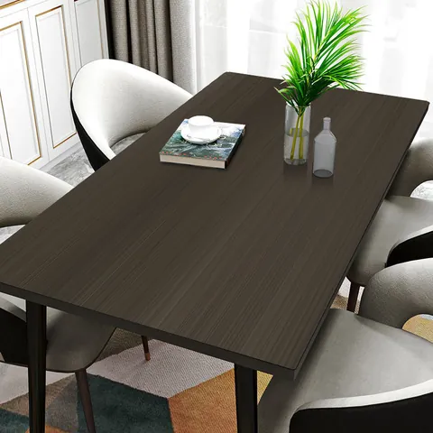 Modern Minimalist Faux Wood Grain Tablecloth Waterproof Oilproof PVC Table Mat Rectangular Desktop Protector For Home Dining