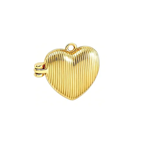 Copper Gold Silver Plated Hollow Heart Locket Pendant With Rhinestone Shark Tooth Cross Mom Charm For DIY Jewelry Making
