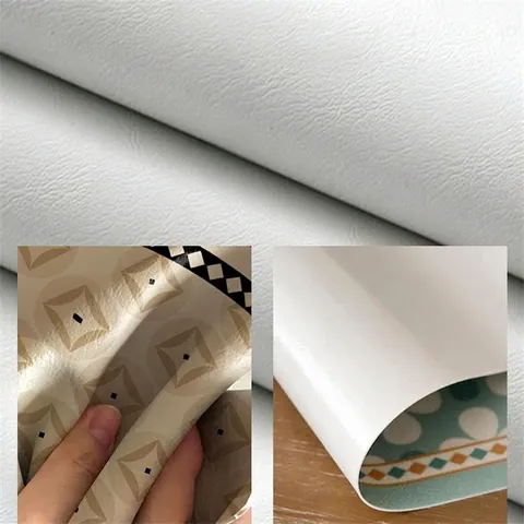 Luxury Floral PVC Leather Place Mat Waterproof Oil-Proof Heat-Resistant Square Dining Table Mat Easy Clean Kitchen Decor Printed Tablecloth