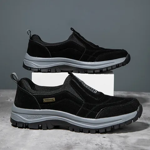 Men Outdoor Sport Casual Shoes Waterproof Non-slip Wear-resistant Thick Sole Breathable Synthetic Leather Adhesive Shoes