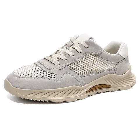 Zapatos de Agua al Aire Libre para Hombre Sandalias de Vadeo de Gamuza con Malla Transpirable Zapatillas de Playa Antideslizantes con Punta Cerrada