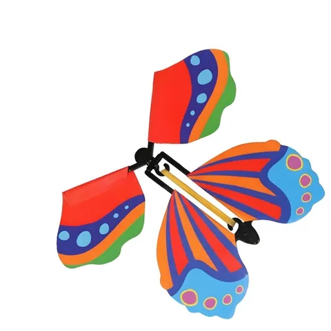 Jouet Papillon Volant Magique Alimenté par Élastique Marque-page en Papier pour Cadeau Surprise Mariage Anniversaire Accessoire de Magie