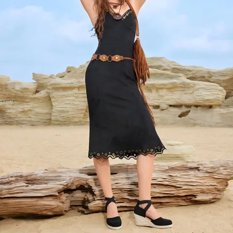 Sandalias de Cuña Tejidas de Paja para Mujer Parte Superior de Piel Sintética Plataforma con Correas Tacones Altos Moda de Verano