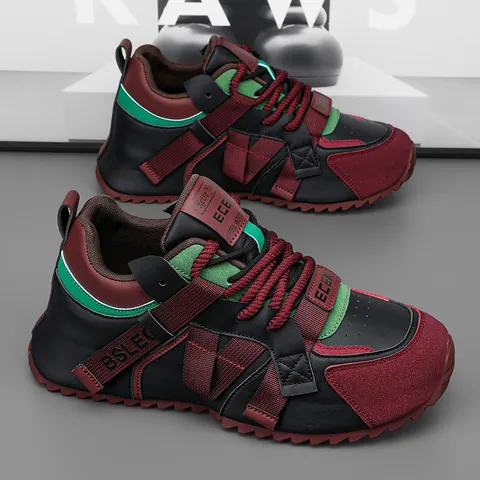 Scarpe Dad Rétro Chunky da Uomo 2025 Inverno Nuova Suola Spessa Blocchi di Colore Patchwork Sneakers Casual Scarpe Sportive alla Moda