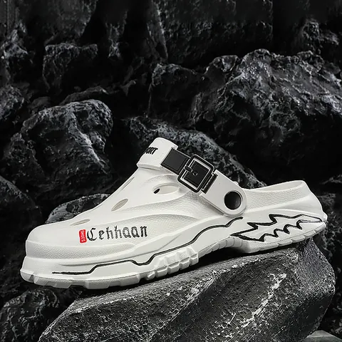 2025 Designer Men's Outdoor Breathable Eva Clogs Summer Casual Non-Slip Two-Way Wear Beach Wading Shoes Lightweight Sandals