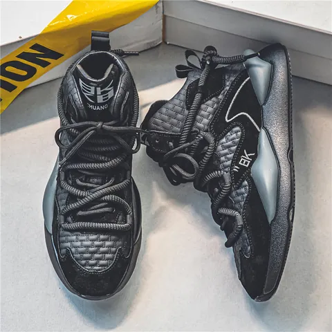 Men Microfiber Leather Daddy Shoes Breathable Patchwork Thick Sole Sneakers Fashion Outdoor Casual Sports Footwear