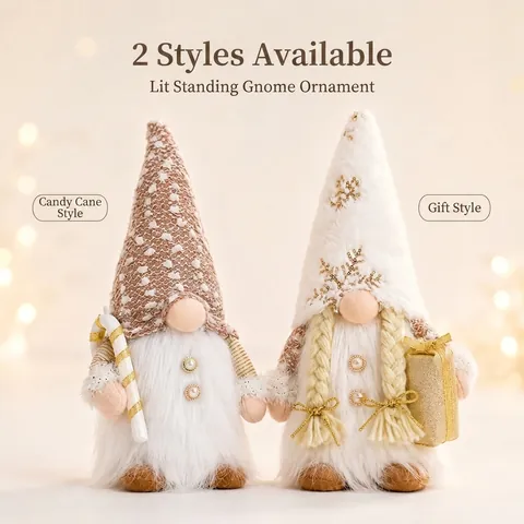Leuchtende Weihnachtsgnom Plüschpuppe Mit LED Licht Pailletten Gesichtsloser Rudolph Ornamente Für Zuhause Fenster Party Deko