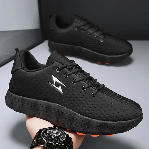 Summer Couple Platform Sneakers Synthetic Leather PVC Breathable Outdoor Hiking Shoes Men Women Work Style Daddy Shoes Casual Sports Footwear