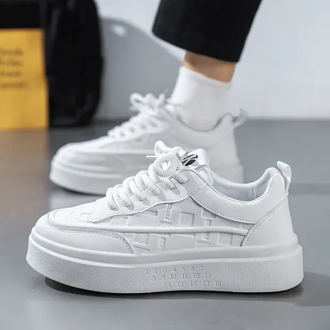 Herren Rutschfeste Wasserdichte Kochschuhe Dicke Sohle Freizeitschuhe Mode PU-Leder Board Schuhe Für Küche Arbeit Alltag