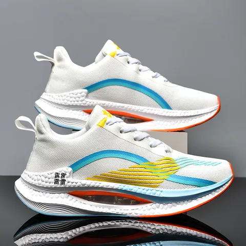 Scarpe da Corsa Professionali in Piastra di Carbonio Unisex Ultra Leggere Ammortizzanti in Rete Traspirante Sneakers Sportive per Studenti