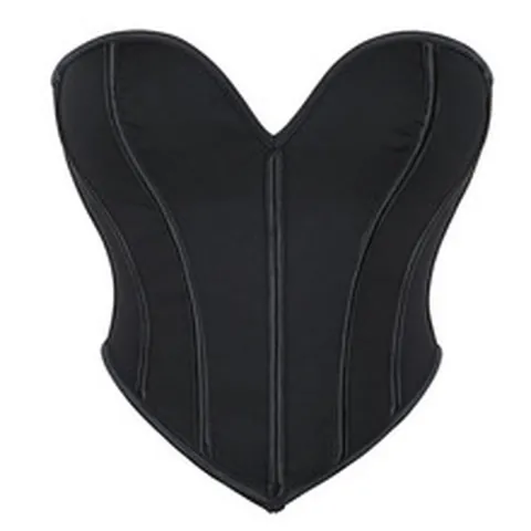 Top Corsetto Donna Scollo a Cuore in Rete Sexy Gothic Bustier Vintage Palazzo Modellante con Stecche per Festa