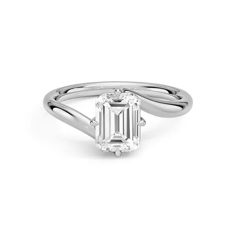 925 Sterlingsilber Ring Für Damen Herren Zirkonia Smaragdschliff Geometrischer Fingerring Galvanisierter Minimalistischer Modeschmuck