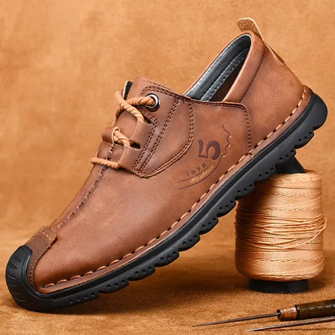 Herren Britische Mode Mikrofaser Lederschuhe Handgenäht Freizeit Outdoor Schuhe Für Männer Retro 1978 Druck Rutschfest Low Top Oxfords