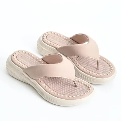 Women Platform Flip Flops Thick Sole Sandals With Massage Footbed Casual PU Summer Outdoor Slippers Non-Slip Wedge Shoes