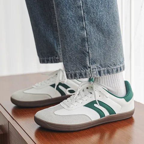 Breite Zehen German Army Trainer Freizeitschuhe Für Herren Damen Retro Leder Wildleder Patch GAT Sneaker Barfuß Minimalistisch Board Schuhe