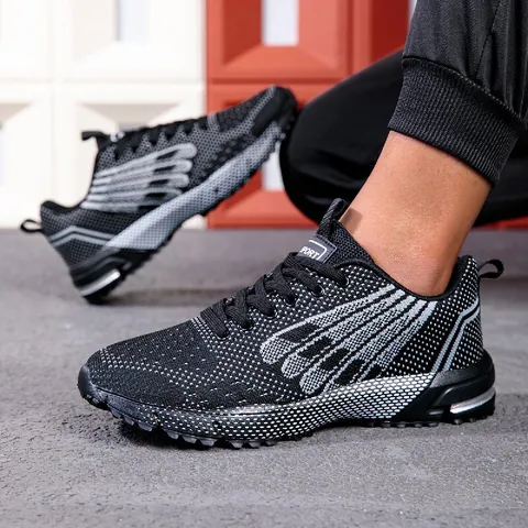 Scarpe da Corsa da Uomo in Mesh Traspiranti Sneakers Sportive Leggere e Confortevoli per Viaggi all'aperto Calzature Casual da Uomo