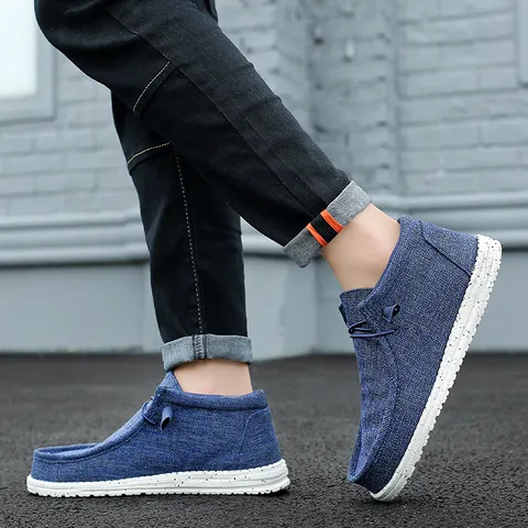 Lässige High-Top-Canvas-Loafer Atmungsaktive Leichte Slipper Wanderschuhe Splatter Sohle Für Herren Damen Paare