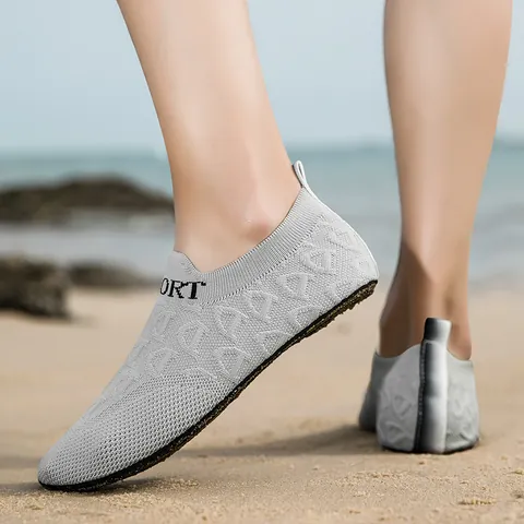 Scarpe da Scoglio in Fly-Knit per Coppia Traspiranti ad Asciugatura Rapida per Spiaggia Nuoto Fitness Escursionismo Sport all'Aperto