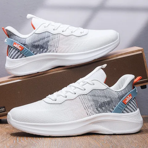 Herren Übergröße 49 50 Laufschuhe Atmungsaktiv Fly-woven Mesh Sneaker Dicke Sohle Dämpfung Leicht Lässig Sportlich Schuhe Für Herren