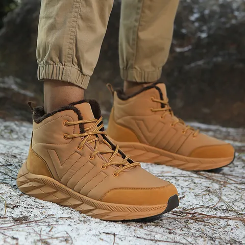 Weite Wasserdichte Winter Schneestiefel Für Damen Herren Warm Gefüttert Outdoor Wanderschuhe Hochgeschnitten Rutschfest Stiefel