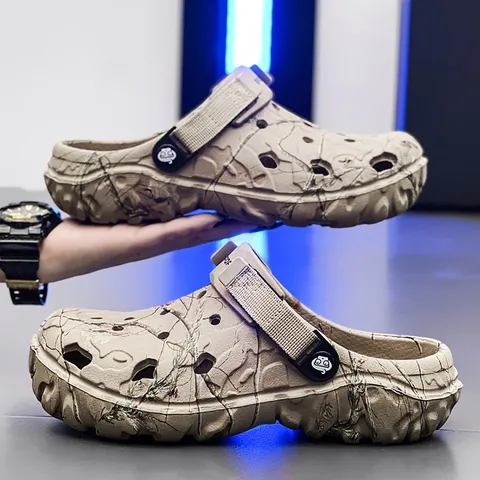 Men Camouflage Clogs Dual Use EVA Garden Shoes Breathable Soft Sole Beach Sandals Sport Leisure Two-Way Wear Slippers