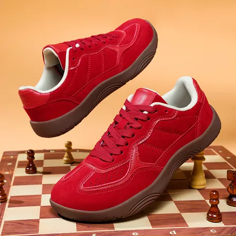 Vintage GAT Style Casual Sneakers For Men Women Unisex Wide Toe Synthetic Leather Rubber Sole Lace-up Board Shoes