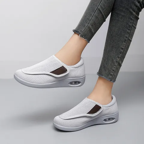 Atmungsaktive Mesh Luftkissen Wanderschuhe Für Ältere Menschen Unisex Leichte Lässige Wanderschuhe Mit Klettverschluss Bequeme Rutschfeste Schuhe