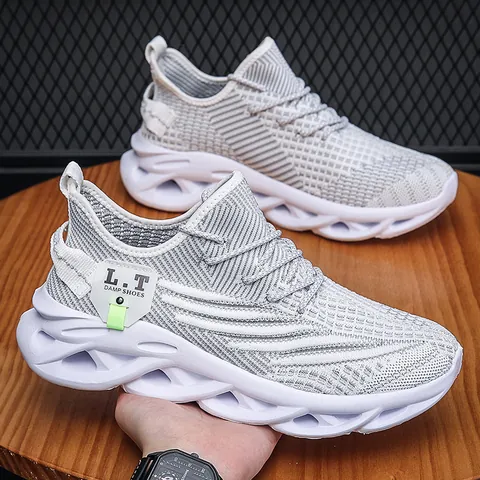 Zapatillas de Running de Malla Transpirable para Hombre Suela Hueca Ligera Zapatos Deportivos Casuales para Gimnasio y Fitness