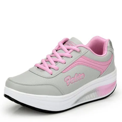 Scarpe Rocker da Donna in Mesh Traspirante Sneakers con Plateau e Suola Spessa Scarpe da Passeggio Fitness per Donna Calzature Outdoor con Fondo Rocker